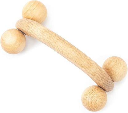 Back Massager with Smooth Ball Rollers, Multi-Functional Back Roller