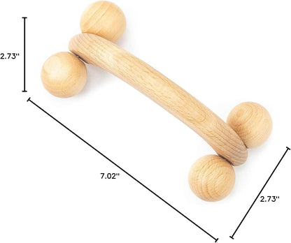 Back Massager with Smooth Ball Rollers, Multi-Functional Back Roller