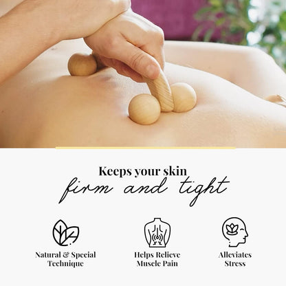 Back Massager with Smooth Ball Rollers, Multi-Functional Back Roller