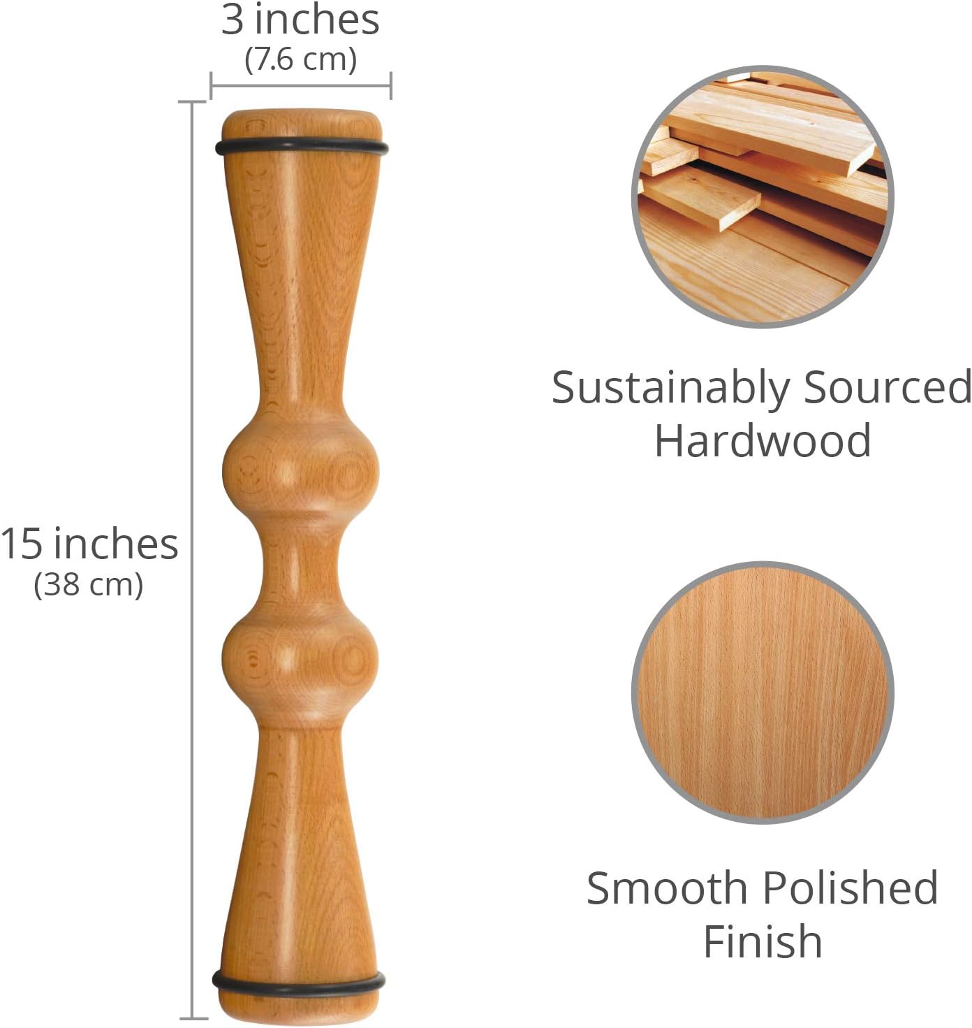 Body Back Wood Back Roller, Spine Stretcher & Aligner, Ma Roller, Back Cracker for Back Pain Relief and Muscle Recovery