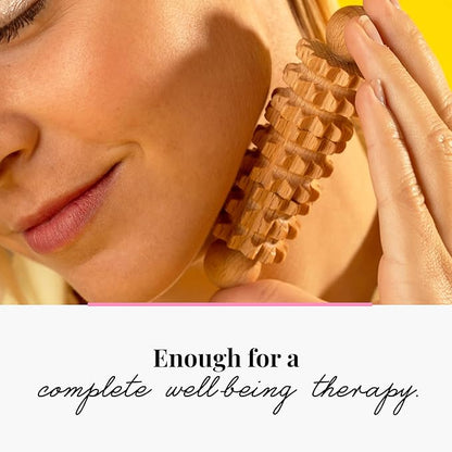 Body and Face Roller, Multi-Functional Wooden Massage Roller