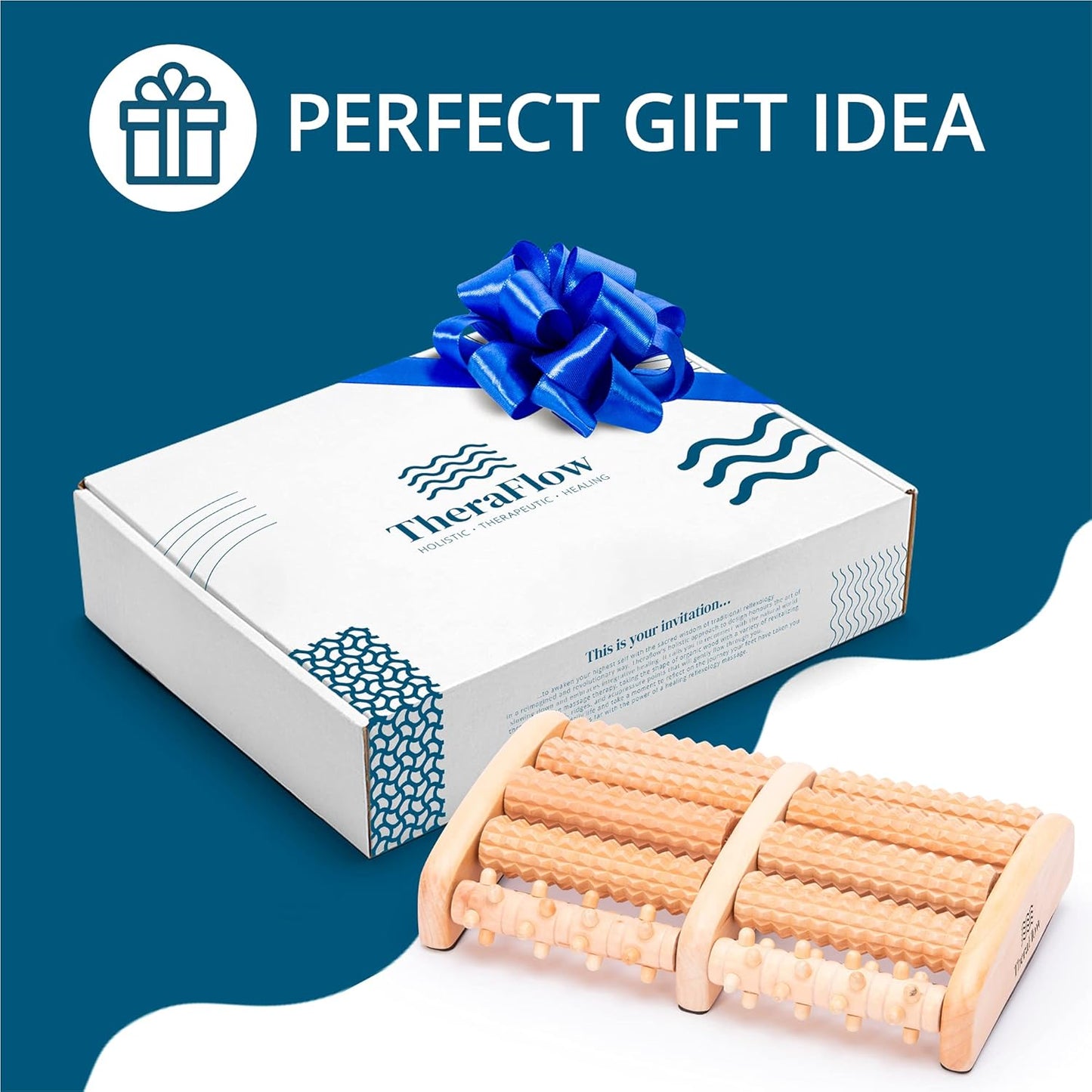 Wooden Foot Roller Massager, Neuropathy Pain Relief for Feet