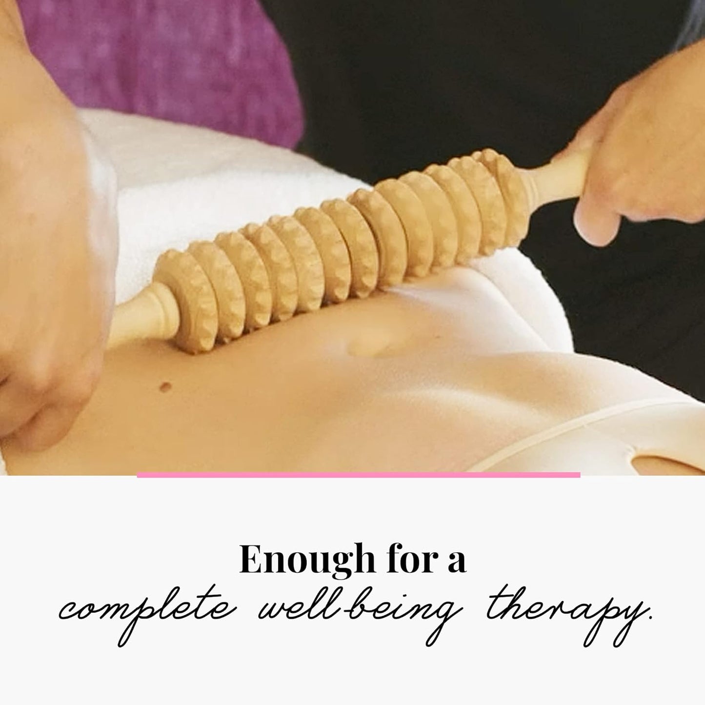 Wooden Massage Roller for Waist and Thigh